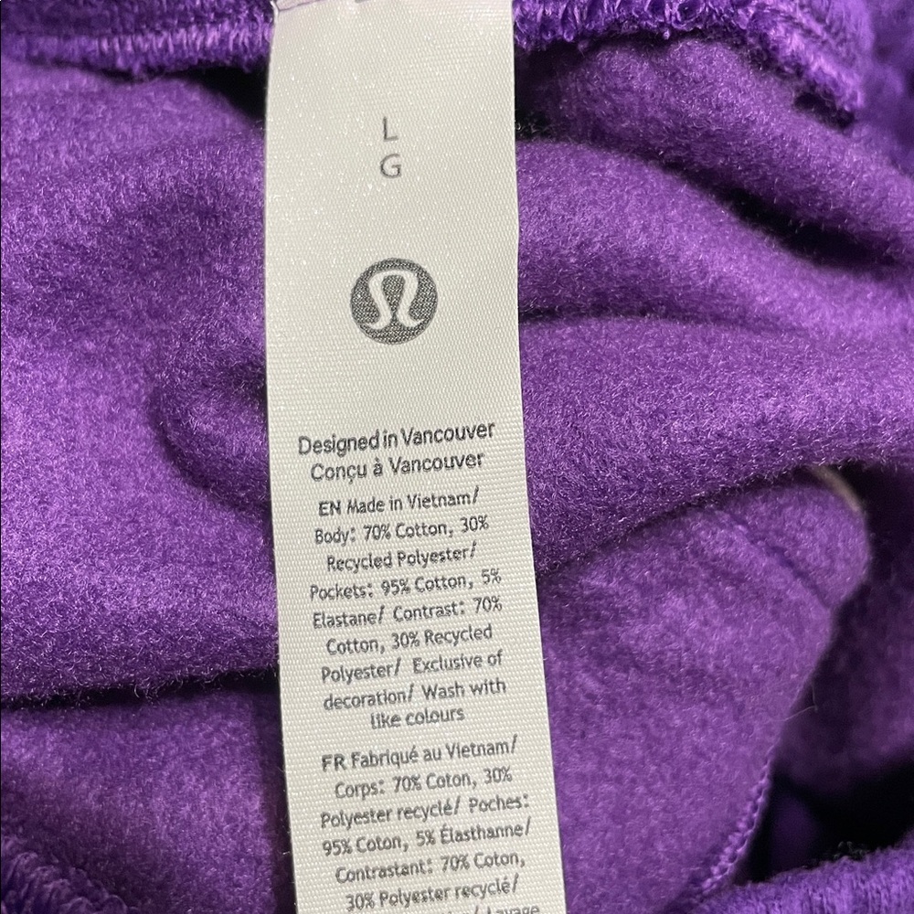 NWT Lululemon Scuba Mid-Rise Oversized Short 3" Trim Purple Women's Size Large - Picture 7 of 9